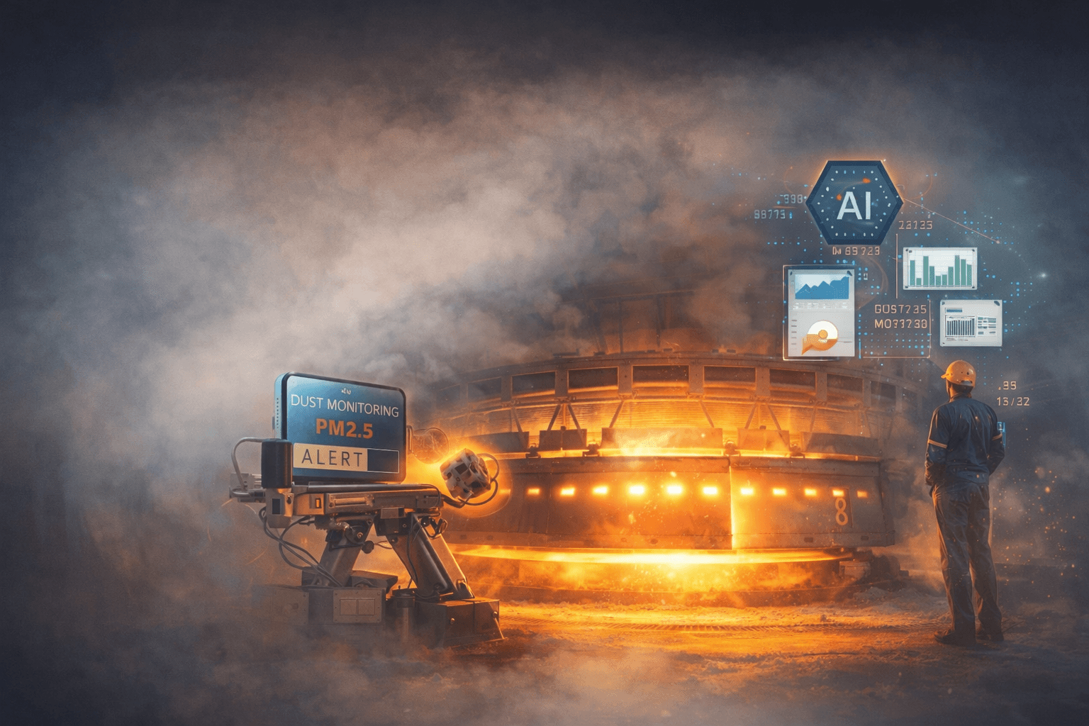 Kunstig intelligens i prosessindustrien - Erfaringer med KI og ny teknologi for svevestøvmåling