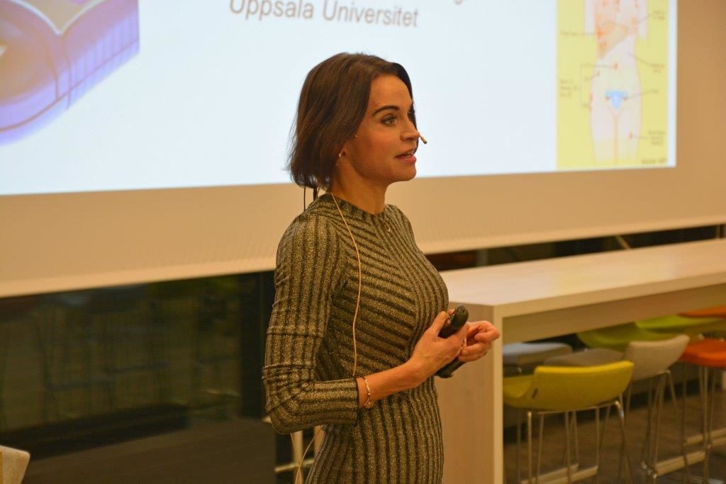 Foredragsholder Maria Strømme, en av verdens ledende nanoforskere