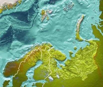 Kart over nordlige farvann